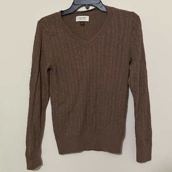 Sonoma Sweaters - Brown knit sweater
